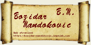Božidar Mandoković vizit kartica